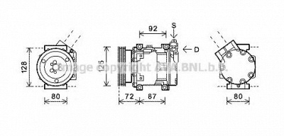 AVA QUALITY COOLING rtk468 -  Компрессор, кондиционер